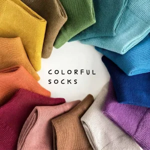 1 12Years Baby Child Kids Solid Color Plain Seamless Cotton Children’s Dress Crew Socks Multi Colors Breathable Knitted Dress
