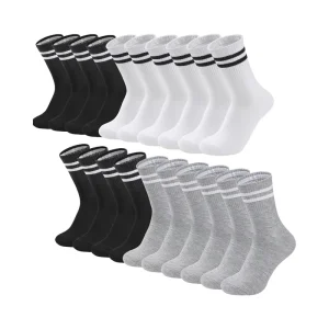 10 Pairs Vintage Solid Thin Cotton Casual Socks with Anti Bacterial Knitted Technology for Women