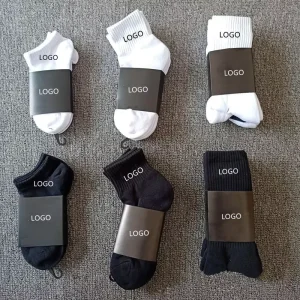 100% Cotton Embroidery High Quality Crew Ankle Knitted Jacquard Cushion Basketball Unisex Men Sports Custom Logo Socks