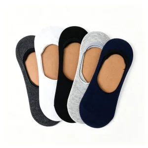 100% Cotton Invisible Socks for Men No Show Socks Breathable Comfortable Low Cut Liner Socks for All Season