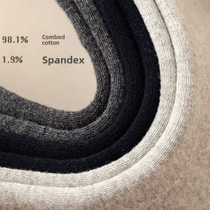100% Cotton Men’s Mid Calf Thermal Terry Socks Thick Odor Resistant Sweat Wicking Solid Color Winter Casual