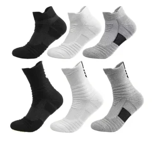 100% Cotton Spring Basketball Running Ankle Socks Thickened Anti Odor Quick Drying Outdoor Sports Socks