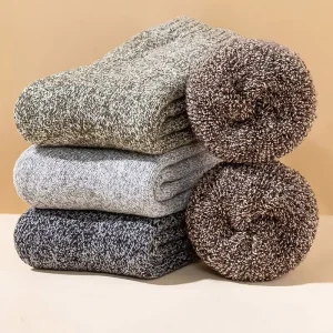 100% Men Warm Terry Custom Wool Socks