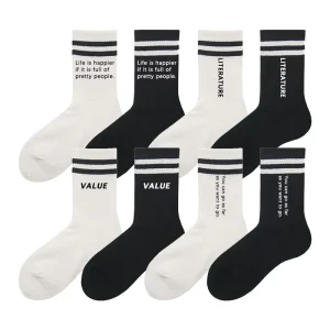100% Organic Cotton Crew Socks Sports Custom Logo Design Socks Men Embroidery Custom Socks