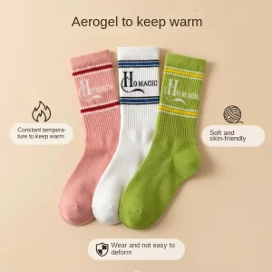 100% Polyester Knitted Quick Drying Antibacterial Warm Sweat Absorbing Deodorant Thick Winter Unisex Body