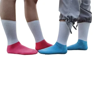 100 White Polyester Sublimation Color Bottom Blank Socks