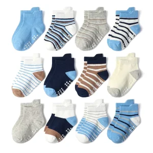 12 Pairs Kid Socks Cute Cartoon Animals Floor Socks Newborn Baby Toddler Cotton Anti Slip Spring Cotton Cute Socks
