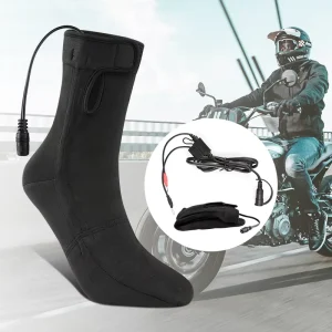 12V Unisex Rechargeable Battery Thermal Heated Sox High Winters Warm Ski Crew Electric Heating Socks Print Motorcycle Heated Sox