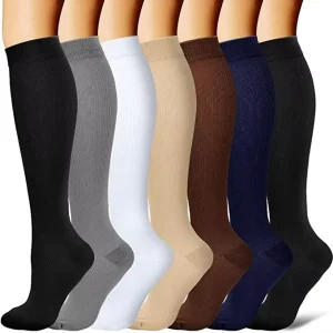 15 20 MmHg Compression Socks for Men Women Graduated Supports Solid Blank Sport Socks for Nurses Soccer Running