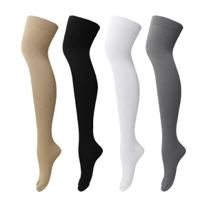 15-20mmhg Nylon Knee High Sports Zipper Compression Socks for Nurses