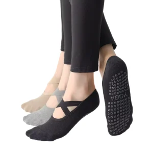 16 color Knitted Women’s Autumn winter Terry Cross strap Backless No Show Dance Aerobics Non slip Fitness Pilates Yoga Socks
