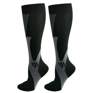 20-30mmHg Graduated Compression Socks Striped Pressure Baseball Socks Knee High Compression Sports Socks