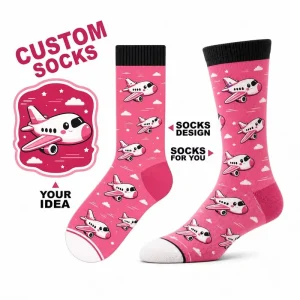 200 Needle Fine Knit Private Label Bulk Order Custom Socks for E Commerce Stores