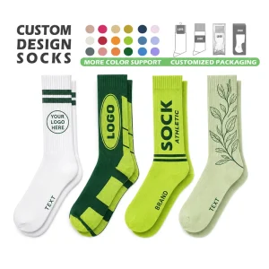 200 Needle Fine Knit Private Label Custom Crew Socks for Buyers