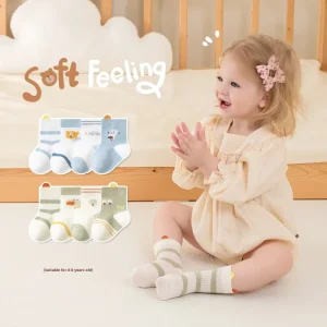 25 Pack Thin Cotton Breathable Mesh Baby Infant Toddler Boys Girls Cartoon Socks Spring Summer Small Children Four