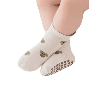 26 Autumn Winter Large Area Dispensing Anti-Slip Knitted Baby & Children’s Floor Socks with Small Pattern Lifting Ear Design