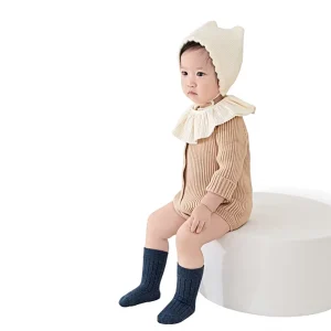 26 High Rubber Boneless Baby & Children’s Socks Knitted Breathable Drawstring Closure 5 Pairs Small Medium Sizes