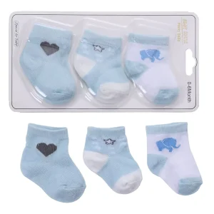 3 Pack Letter Stripe Baby Socks Animal Cute Toddle Socks With Gift Box