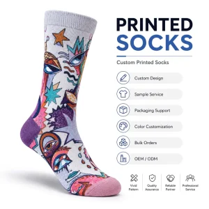 360 Seamless Crew Socks Quick Dry Sweat Absorbent Breathable Snagging Resistant Polyester Nylon Cotton Bamboo Wool Socks