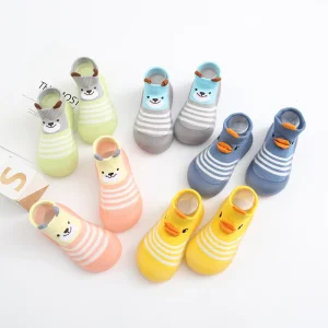 3D Animal Cartoon Cotton Knitted Soft Rubber Sole Toddler Sock Shoes for Baby Girl Boy Shoes Walk Learning