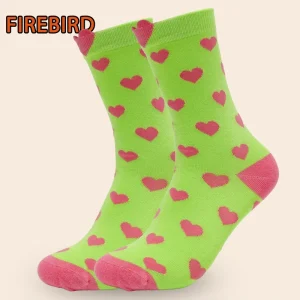 3D Cuff with Heart Shape Black Socks High Quality Soft Comfortable Daily Casual Socks