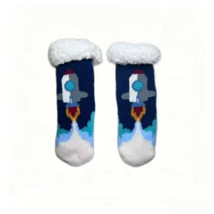 3D Snowflake Babies Floor Socks Gift Set Winter Polka Dot