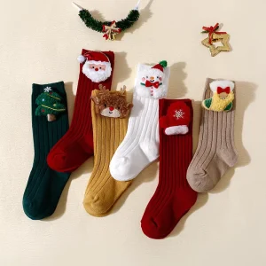 3d Cartoon Newborn Baby Cotton Socks High Quality Christmas Kids Socks Long Tube Children’s Socks