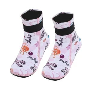 3mm Children’s Diving Socks Swimming Beach Socks Pink Anti Slip Scratch Resistant Warm Snorkeling and River Tracing Socks
