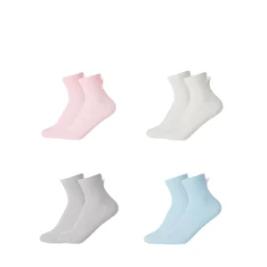 4 Color Kids Socks Custom Cotton Princess Children’s School Socks for Spring and Summer