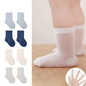 5 Pairs Lot Children’s Cotton Socks Spring Summer Mesh Ultra-thin Baby Socks Newborn Baby Socks
