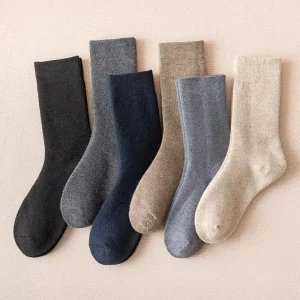 50% Wool Men’s Cozy Crew Knitted Thermal Socks Winter Men Thicken Warm Wool Socks