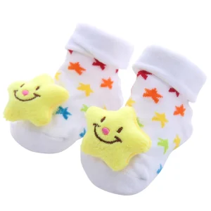 55 Options Anti Skid Floor Baby Socks Newborn Toddler Beautiful Doll Stereo Children’s Socks with Rubber Sole Breathable Design