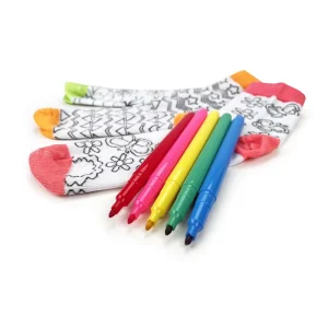 6 Pieces Each Pack Kids DIY Painting Socks Kit Handcraft Draw Set For Over 6 Years Olds