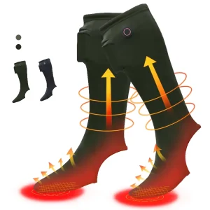 6000mAh Smart Warm Electric Heated Ski Socks Rechargeable Battery Sports Chaussettes Chauffantes Winter Print Pattern