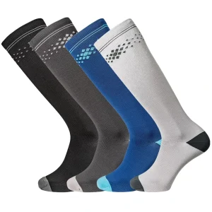 7A Antibacterial Deodorant Summer Polyester Knee High Calf Socks Men’s Sports Pressure Anti Slip Strong Compression Slimming