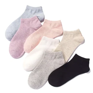 8 Pairs of Women’s Non-Slip Ankle Socks Classic Low Cut Casual No Show Socks Winter Nylon Colorful Thin Socks