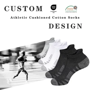 AR 025 Athletic Cushioned Cotton Socks Anti blister Wicking Breathable Running Ankle Socks