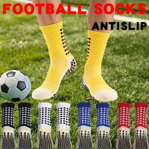 Adult Crew Football Socks Anti Slip Breathable Quick Dry Sweat Absorbent Sporty Custom