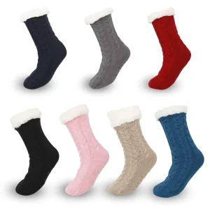 Adult Winter Thickened Fleece Home Floor Socks Non Slip Cold Proof Snow Socks Lazy Warm Socks