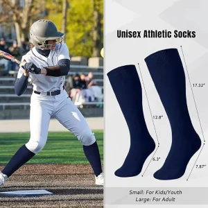 Adults Thick Cushioned Softball Socks Long Tube Knee High Shock Absorption Student Sports Training Baseball Socks for Kids