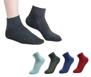 Ankle High Knitted Sports Socks Cushioned Athletic Crew Sock Moisture Wicking Running Gym Socks for Men Women Custom Color OEM