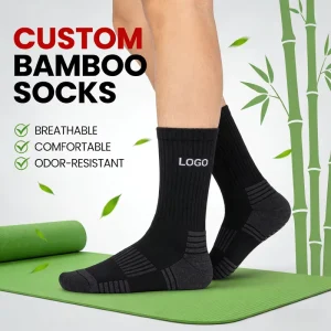 Anti Bacterial Bamboo Fiber Socks Men Socks Quick Dry Jacquard Cotton Design Logo Custom Socks