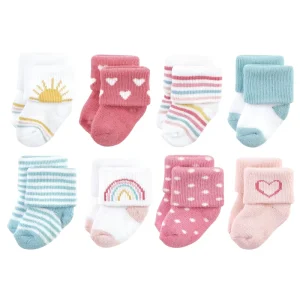 Anti Bacterial Infant Socks Sporty Cute Baby Terry Non Slip Sole Breathable High Winter Ankle Knitted