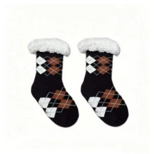 Anti-Skid Cute Crew Cartoon Winter Infants Disposable Knitted Socks Anti-Slip Classic Santa