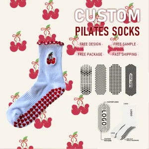 Anti Skid Yoga Socks with Customizable Silicone Grips Pilates Socks Custom Logo Low MOQ Factory Direct Supply