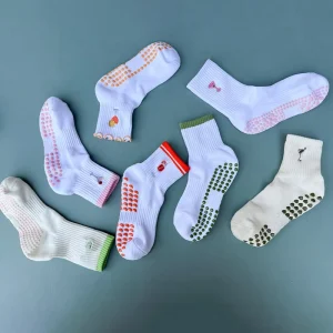 Anti Slip Ankle Crew Socks Custom Logo OEM Autumn Children’s Compression Cotton Socks for Pilates Yoga