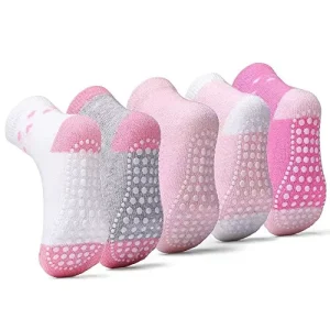 Anti Slip Breathable Cotton Socks Set for Kids Boys Girls Babies 6-12M Model 5-NVHAIFENSE-12-24M