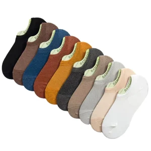 Anti Slip Breathable Socks Summer Thin Bamboo Invisible No Show Low Cut Socks Men