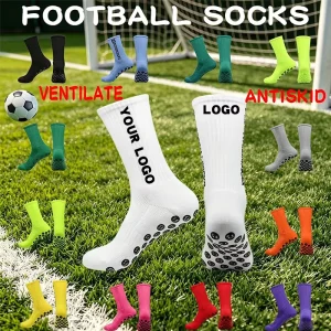 Anti Slip Breathable Sporty Football Socks Woven Logo Body Cuff Bottom No Show Ankle Socks for Adults Custom Logo