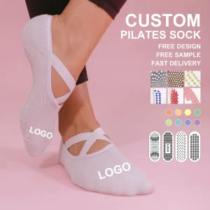Anti Slip Cotton Straps Design Women Socks Sports Ballet Pilates Yoga No Show Socks Athletic Barre Custom Socks